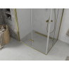Mexen Lima Duo Faltbare Duschkabine 100 x 90 cm, transparent, gold - 856-100-090-50-00-02