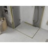 Mexen Lima Duo Faltbare Duschkabine 100 x 90 cm, transparent, gold - 856-100-090-50-00-02