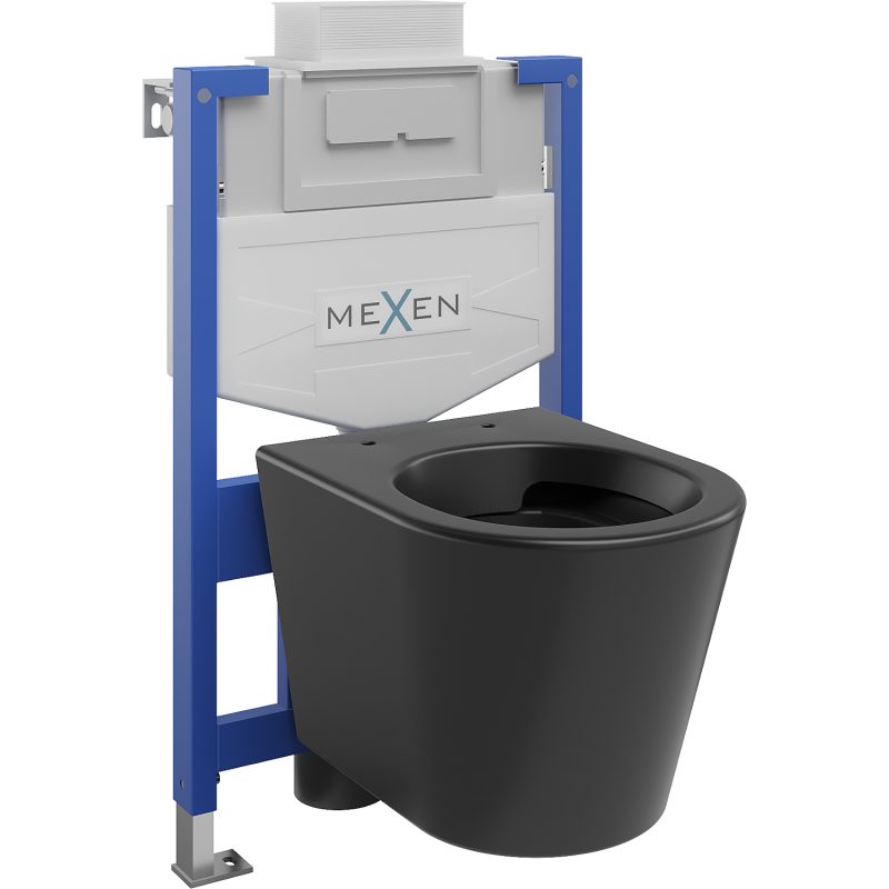 Mexen Rico WC-Unterputzset Fenix XS-U mit WC-Schüssel, schwarz matt - 6853372XX85
