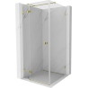 Mexen Lunar T links öffnende Duschkabine 90 x 90 cm, transparent, gold - 834T-090-090-50-00-L