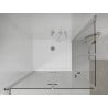 Mexen Lima Duo Faltbare Duschkabine 80 x 70 cm, transparent, Chrom + Duschwanne Flat - 856-080-070-01-02-4010
