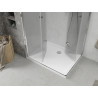 Mexen Lima Duo faltbare Duschkabine 90 x 80 cm, transparent, chrom + Flat-Duschwanne - 856-090-080-01-02-4010