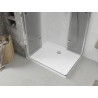Mexen Lima Duo faltbare Duschkabine 90 x 80 cm, transparent, chrom + Flat-Duschwanne - 856-090-080-01-02-4010