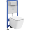 Mexen Cube WC-Unterputzset Fenix Slim mit WC-Schüssel und Softclose-Sitz, weißer Glanz - 61030924000