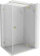 Mexen Lunar T Klappbare Duschkabine rechts 70 x 100 cm, transparent, gold - 834T-070-100-50-00-P