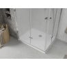 Mexen Lima Duo Duschkabine faltbar 100 x 90 cm, transparent, Chrom + Duschtasse Flat - 856-100-090-01-02-4010