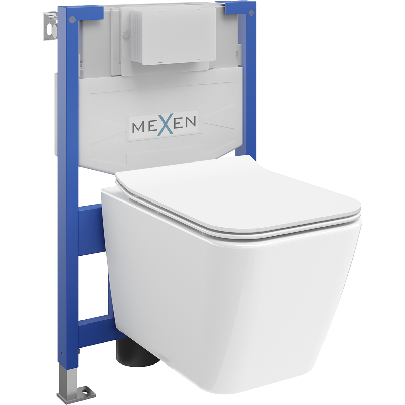 Mexen Cube Unterputz-WC-Set Fenix XS-F mit WC-Schüssel und Absenkautomatik, weiß glänzend - 68030924000