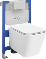 Mexen WC-Unterputzmontageset Felix XS-F Rahmen mit WC Cube mit Absenk-Automatik, Weiß - 68030924000