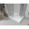 Mexen Lima Duo Duschkabine faltbar 100 x 90 cm, transparent, Chrom + Duschtasse Flat - 856-100-090-01-02-4010
