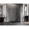 Mexen Lunar T Duschkabine schwenkbar rechts 80 x 80 cm, transparent, gold - 834T-080-080-50-00-P