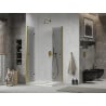 Mexen Lima Duo klappbare Duschkabine 90 x 80 cm, transparent, gold + Flat Duschwanne - 856-090-080-50-02-4010G