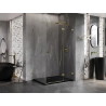 Mexen Lunar T Duschkabine schwenkbar rechts 85 x 100 cm, transparent, gold - 834T-085-100-50-00-P