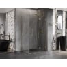 Mexen Lunar T Duschkabine schwenkbar rechts 85 x 100 cm, transparent, gold - 834T-085-100-50-00-P