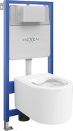 Mexen Unterputz-WC-Set, Fenix Slim Rahmen mit WC-Schüssel Sofia, weißer Glanz - 6103354XX00