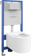 Mexen WC-Unterputzmontageset Felix Slim Rahmen mit WC Sofia, Weiß - 6103354XX00