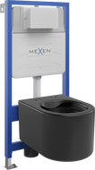 Mexen WC-Unterputzmontageset Felix Slim Rahmen mit WC Sofia, Schwarz matt - 6103354XX85