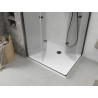 Mexen Lima Duo zusammenklappbare Duschkabine 80 x 70 cm, transparent, schwarz + Flat Duschwanne - 856-080-070-70-02-4010B