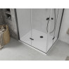 Mexen Lima Duo zusammenklappbare Duschkabine 80 x 70 cm, transparent, schwarz + Flat Duschwanne - 856-080-070-70-02-4010B