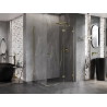 Mexen Lunar T Duschkabine mit rechter Schwingtür 90 x 120 cm, transparent, gold - 834T-090-120-50-00-P