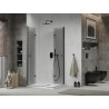 Mexen Lima Duo Duschkabine klappbar 100 x 90 cm, transparent, schwarz + Duschwanne Flat - 856-100-090-70-02-4010B