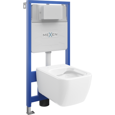 Mexen WC-Unterputzmontageset Felix Slim Rahmen mit WC Stella, Weiß - 6103368XX00