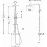 Mexen CQ62 Unterputz-Duschset mit Regenbrause und Thermostatbatterie, Roségold - 772506295-60