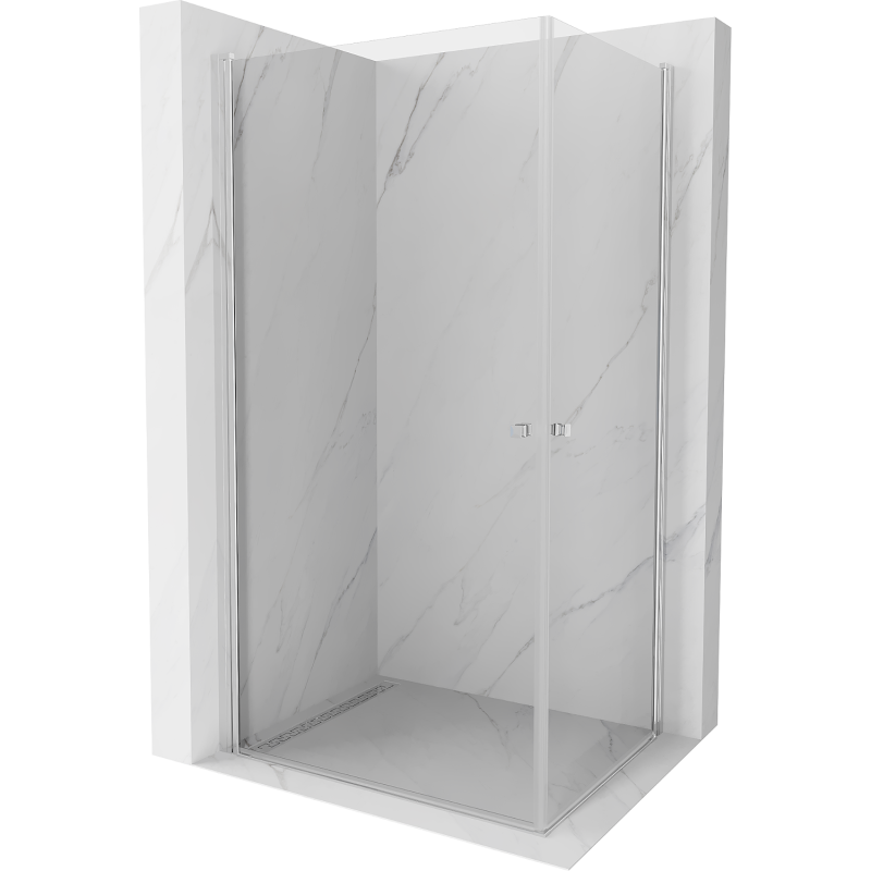 Mexen Pretoria Duo Duschkabine schwenkbar 90 x 70 cm, transparent, Chrom - 852-090-070-02-00