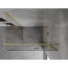 Mexen Mist-H T Duschkabine mit rechter Drehtür 100 x 80 cm, transparent, gebürstetes Gold - 8A5T-100-080-55-00-P