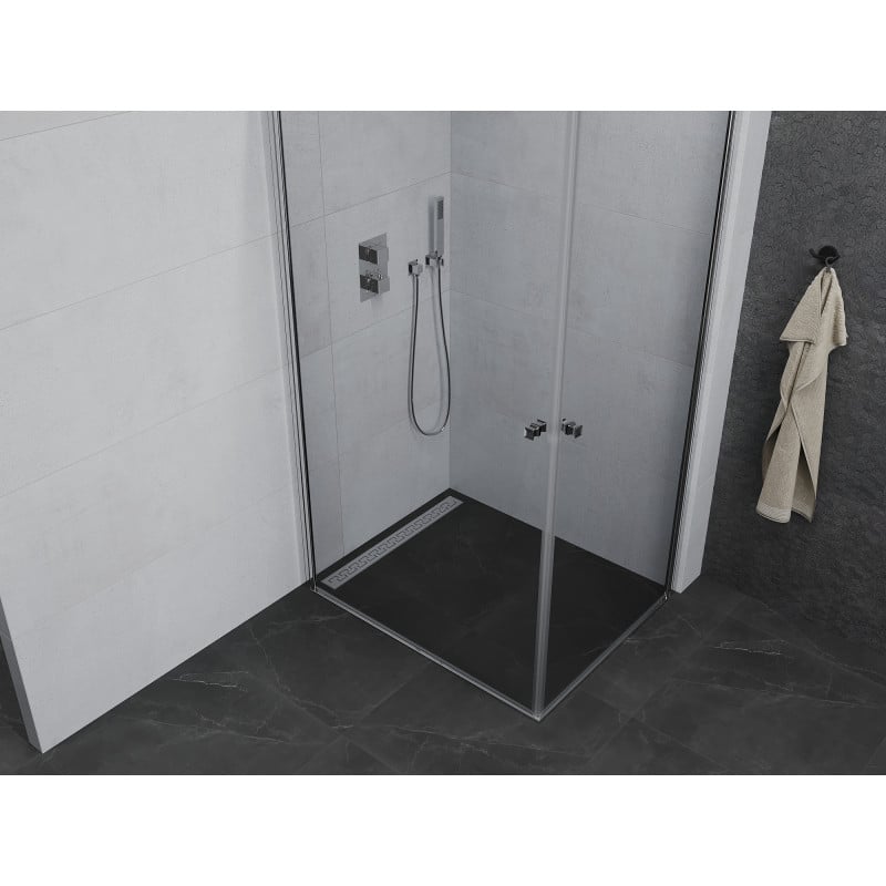 Mexen Pretoria Duo Duschkabine schwenkbar 90 x 70 cm, transparent, Chrom - 852-090-070-02-00