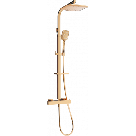 Mexen CQ62 Unterputz-Duschset mit Regenbrause und Thermostatbatterie, Roségold - 772506295-60