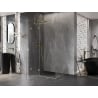 Mexen Lunar T Duschkabine, linke Schwingtür, 70 x 100 cm, transparent, gebürstetes Gold - 834T-070-100-55-00-L