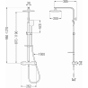 Mexen CQ62 Außenliegendes Duschset mit Regendusche und Thermostatarmatur, Graphit - 772506295-66