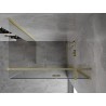 Mexen Mist-H T Duschkabine Schwingtür rechts 80 x 110 cm, transparent, gebürstetes Gold - 8A5T-080-110-55-00-P