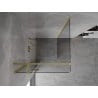 Mexen Mist-H T Duschkabine Schwingtür links 70 x 70 cm, transparent, gebürstetes Gold - 8A5T-070-070-55-00-L