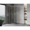 Mexen Mist-H T Duschkabine Schwingtür links 70 x 70 cm, transparent, gebürstetes Gold - 8A5T-070-070-55-00-L