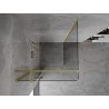 Mexen Mist-H T Duschkabine schwenkbar links 85 x 85 cm, transparent, gebürstetes Gold - 8A5T-085-085-55-00-L