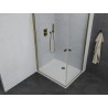 Mexen Pretoria Duo Duschkabine 80 x 70 cm, transparent, Gold + Flat Duschwanne - 852-080-070-50-02-4010G
