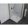 Mexen Pretoria Duo Duschkabine schwenkbar 90 x 80 cm, transparent, gold + Flat Duschwanne - 852-090-080-50-02-4010G