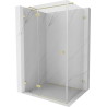 Mexen Lunar T Duschecke schwenkbar links 75 x 110 cm, transparent, gold gebürstet - 834T-075-110-55-00-L