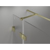 Mexen Lunar T linke schwenkbare Duschkabine 75 x 120 cm, transparent, gebürstetes Gold - 834T-075-120-55-00-L