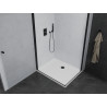 Mexen Pretoria Duo Duschkabine, schwenkbar, 90 x 80 cm, transparent, schwarz + Duschwanne Flat - 852-090-080-70-02-4010B