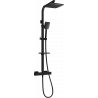 Mexen CQ62 Aufputz-Duschset mit Regenduschkopf und Thermostatarmatur, schwarz - 772506295-70