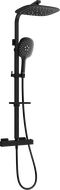 Mexen CQ22 Aufputz-Duschset mit Duschkopf und Thermostatbatterie, schwarz - 772502295-70