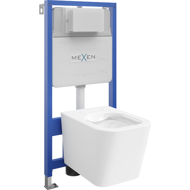 Mexen Teo Unterputz-WC-Set Fenix Slim mit WC-Schüssel, weiß glänzend - 6103385XX00