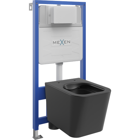 Mexen Teo Unterputz-WC-Set Fenix Slim mit WC-Schüssel, schwarzmatt - 6103385XX85
