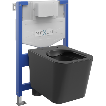 Mexen Teo Unterputz-WC-Set Gestell Fenix XS-F mit WC-Schüssel, schwarz matt - 6803385XX85