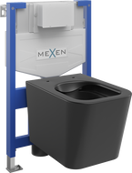 Mexen WC-Unterputzmontageset Felix XS-F Rahmen mit WC Teo, Schwarz matt - 6803385XX85