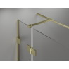 Mexen Lunar T linke Duschkabine, klappbar, 90 x 110 cm, transparent, gebürstetes Gold - 834T-090-110-55-00-L