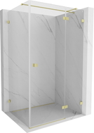 Mexen Lunar T duschkabine, rechts öffnend, 75 x 80 cm, transparent, gebürstetes Gold - 834T-075-080-55-00-P