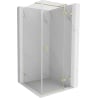 Mexen Lunar T Duschkabine rechts schwenkbar 90 x 90 cm, transparent, gebürstetes Gold - 834T-090-090-55-00-P